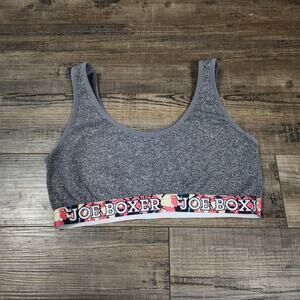 New without tags Joe Boxer Sports Bra Size Large Gray 2491